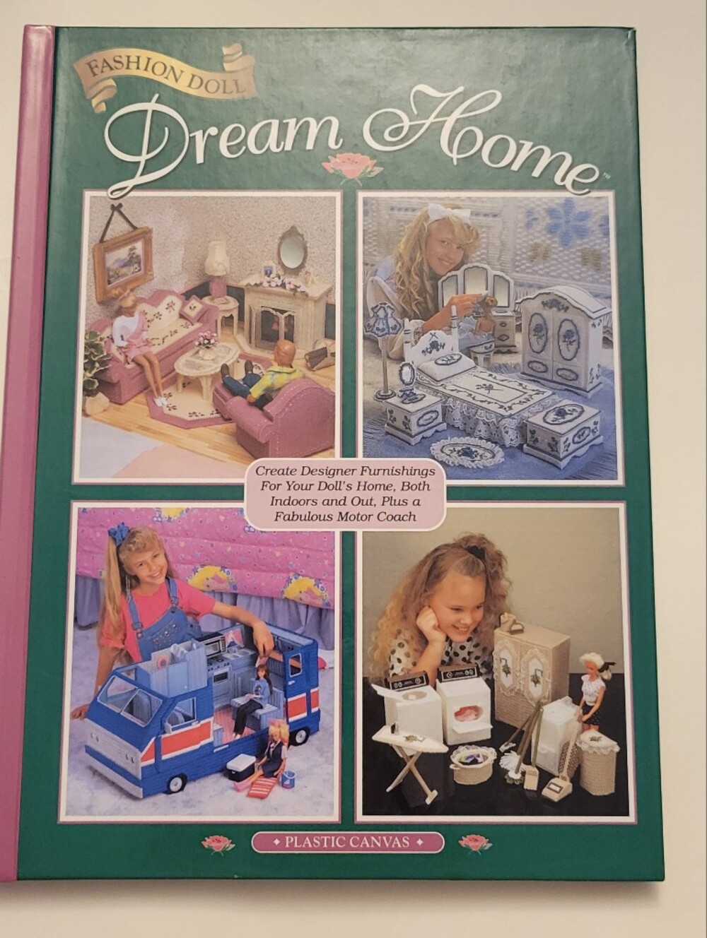 Dream Home Fashion Doll Craft Book - Green & Pink Cover Plastic Canvas